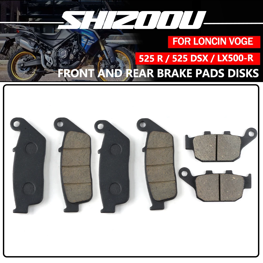 Motorrad Vorder- und Hinterrad-Bremsbeläge für Loncin 500r LX500-R Bremsbeläge Voge DS525X DS 525X 525DSX 525 DSX 525R