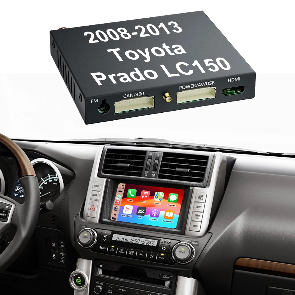 Prado LC150 Wireless CarPlay And Android Auto Decoder Module Interface Kits For 2008-2013 Toyota Prado LC150