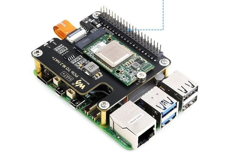 5 artificial intelligence expansion board Hailo-8 M.2 module 26TOPS computing power, low power consumption