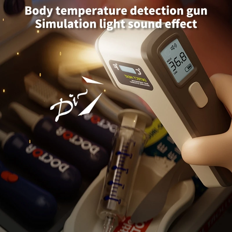 À prova crianças fingir médico playset destacando brinquedo educativo ecg para aprendizagem pré-escolar 15ub