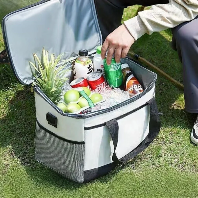 

30L Camping Cooking Utensil Organizer Large Capacity Car Trunk Storage Bag Detachable Multifunctional Utility Camping Supplies