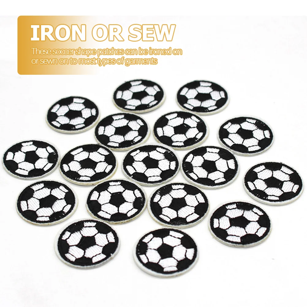 15 Pcs Football Stickers Applique Patches Embroidery Soccer Fabric Clothes Iron for Clothing Garment