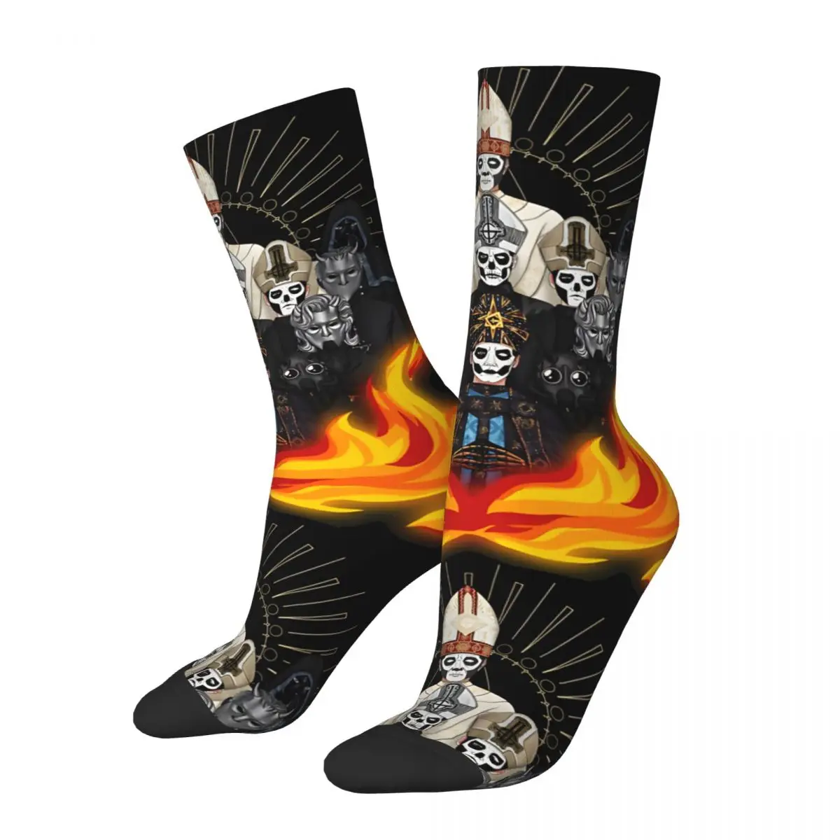 Calcetines de compresión para hombre y mujer, calcetín Unisex, estampado divertido, sin costuras, estilo callejero, Hip Hop, Retro, Crazy, g-ghost, novedad