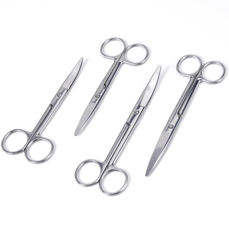 1pc Straight and Curved Stainless Steel Hemostatic Forceps Medical Stainless Steel Dental Surgical Scissors Dentist Tools