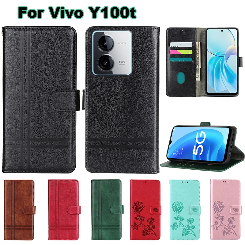 

on чехол Vivo Y100t PD2314 Flip Case For Vivo iQOO Z8x V2312A Coque iQOO Z8 V2314A Cover For Vivo Y78t V2312BA Y100i Power Funda