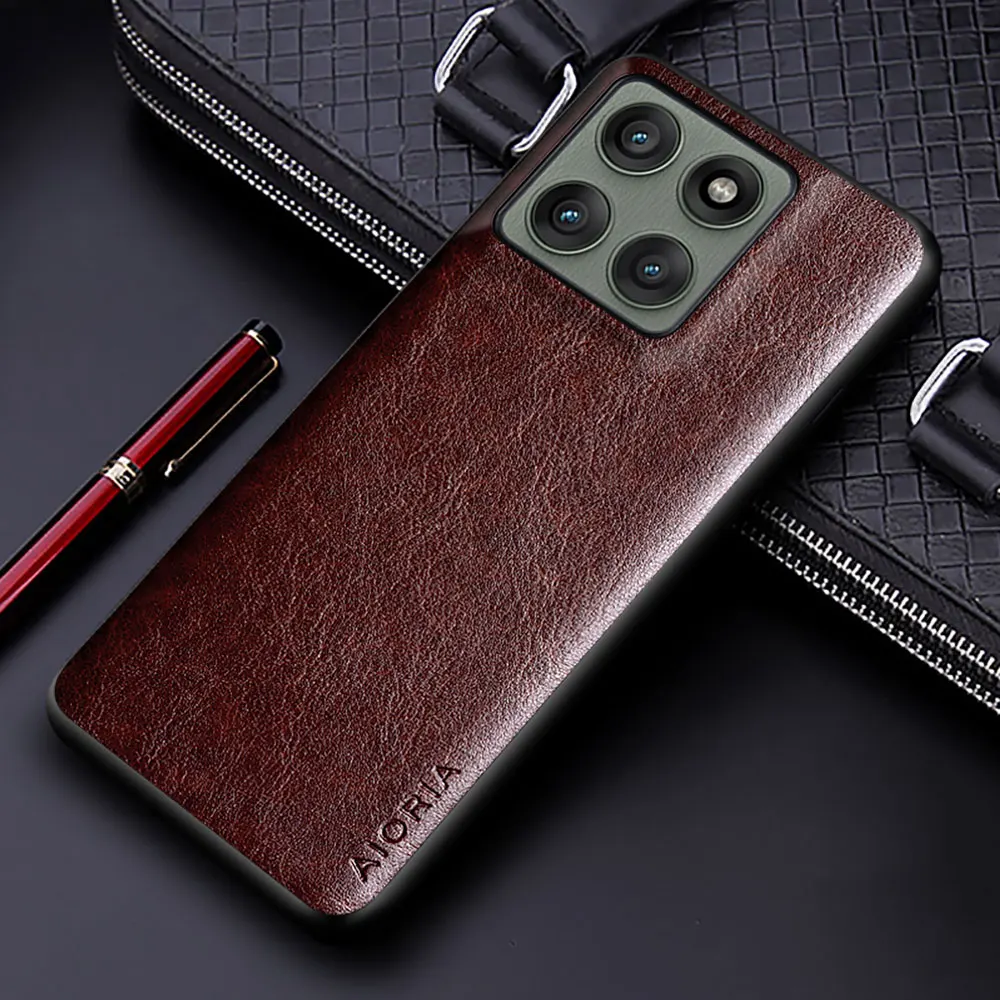 Luxuriöse Lederhülle für Motorola Edge 60 70 50 Fusion Pro Neo Ultra S50 Funda Business Einfarbige Weiche Top&Harte PC-Abdeckung – Detail 6
