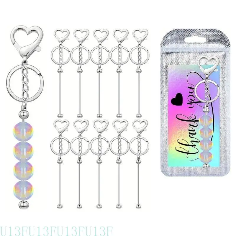 U13F 10pcs Silber Herzkochtierstüsse für kreative DIY -Projekte für die Taufe