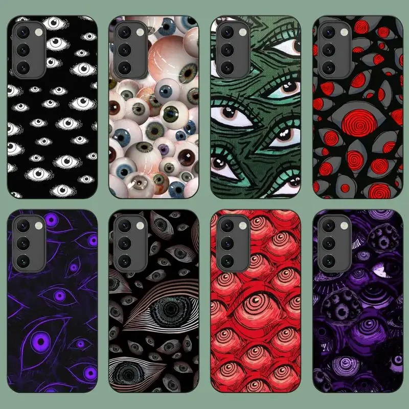 Horror Scary Eyes Phone Case For Samsung Galaxy S20 S21  S22 S23 Fe Lite Plus Ultra Note Shell