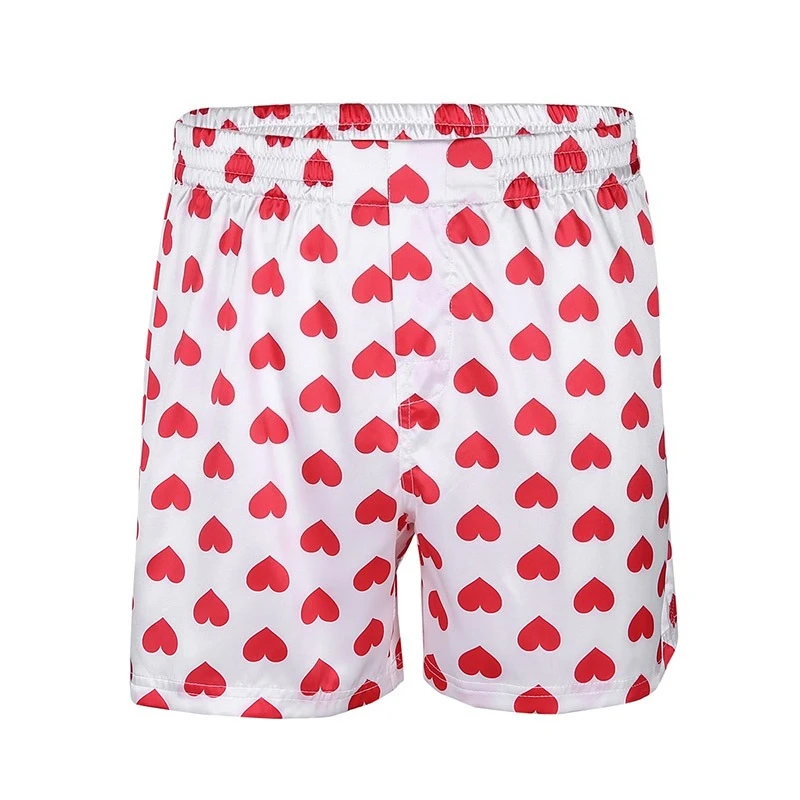 

Summer Casual Quick-drying Breathable Men Women Cute Love Heart Print Classic Soft Shorts Summer Quick Dry Beach Short Pant Moto