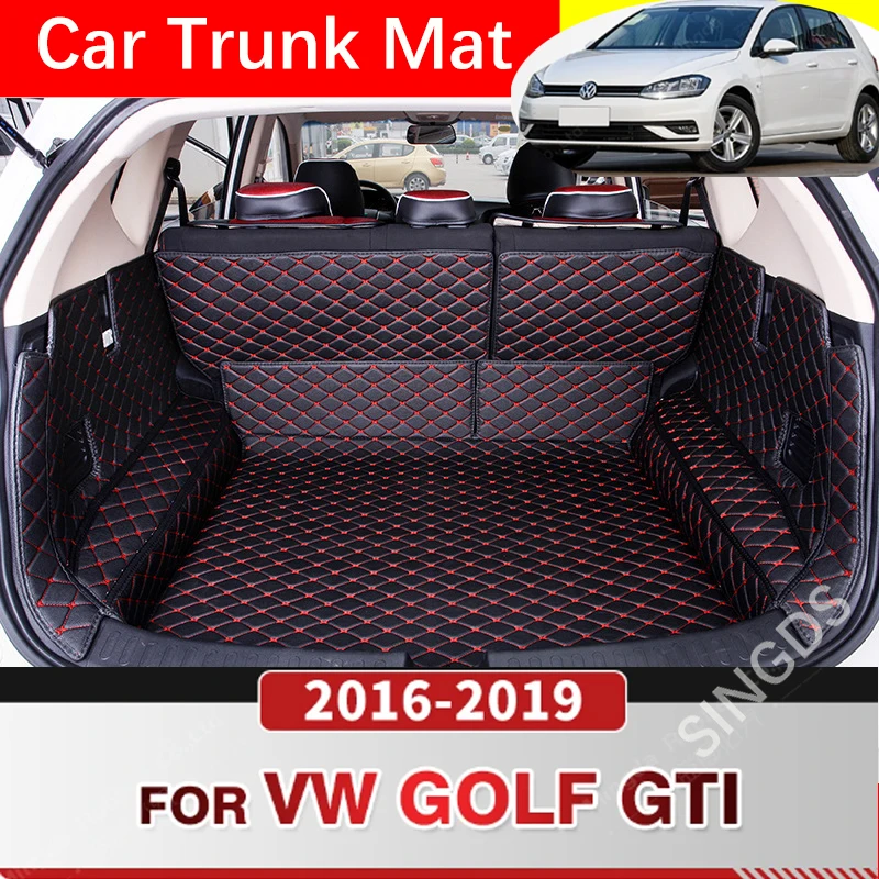 

Автомобильный коврик для багажника с полным покрытием для VOLKSWAGEN VW Golf GTI 2016-2019 18 17, защитная накладка для багажника автомобиля, аксессуары для защиты интерьера