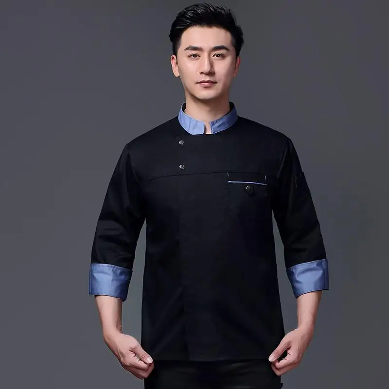 Catering Hotel Mannen Chef Jacket Lange Mouwen Hot Pot Restaurant Keuken Uniform Kok Kostuum Bakkerij Vrouwen Ober Werkkleding