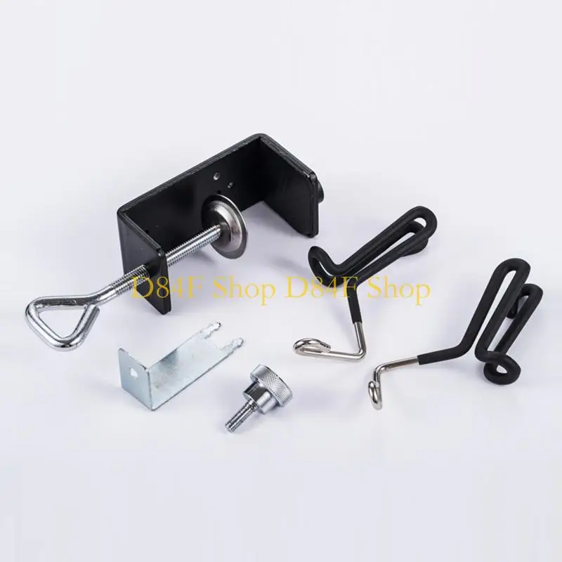 

D84F Stainless Steel Holder Two-brush Holder Stand Clamp-on Holder Station