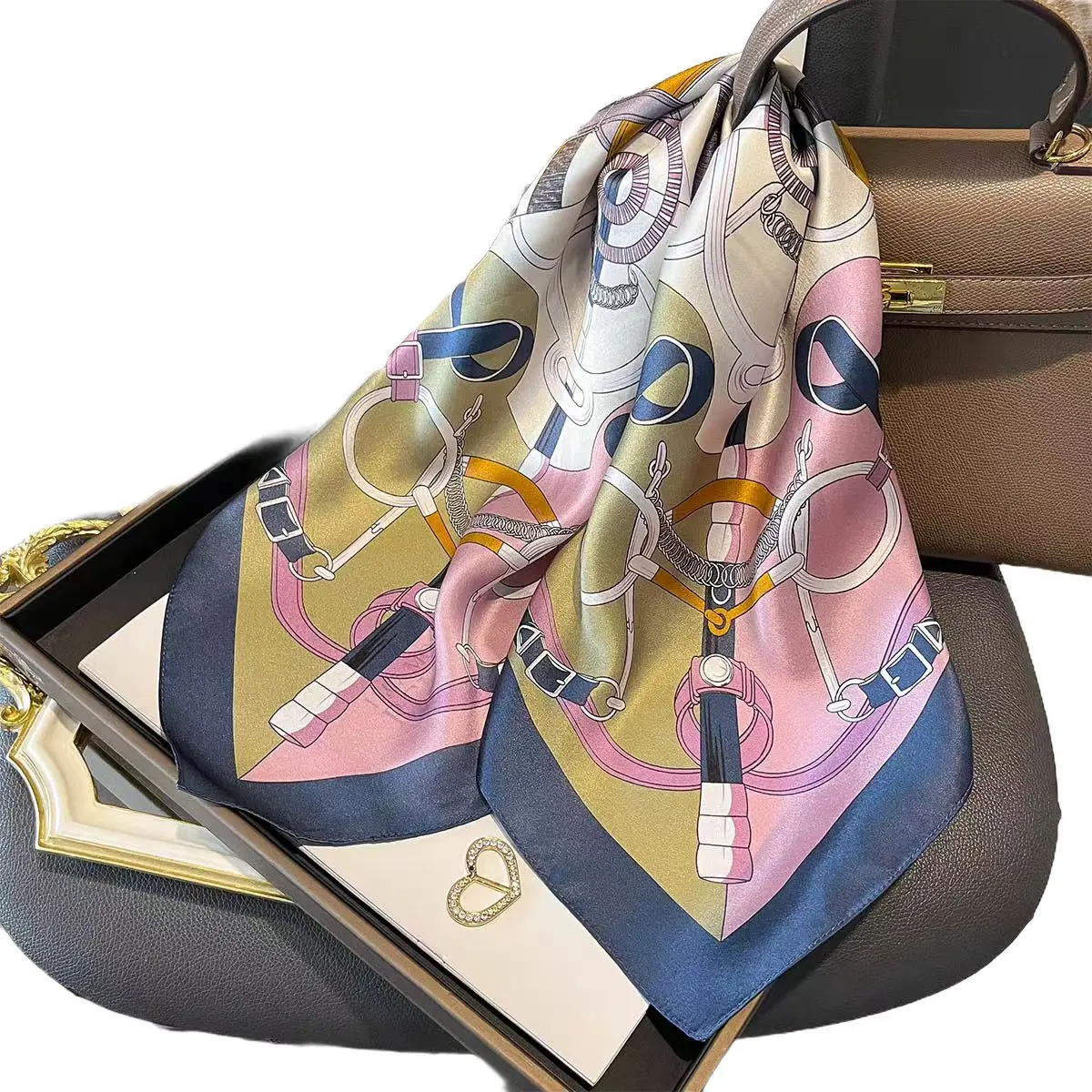 

100% Pure Silk Scarf Women Foulard High Quality Square Female Headkerchief Mulberry Hair Shawl Wraps Hijab Bandana Scarves шарф