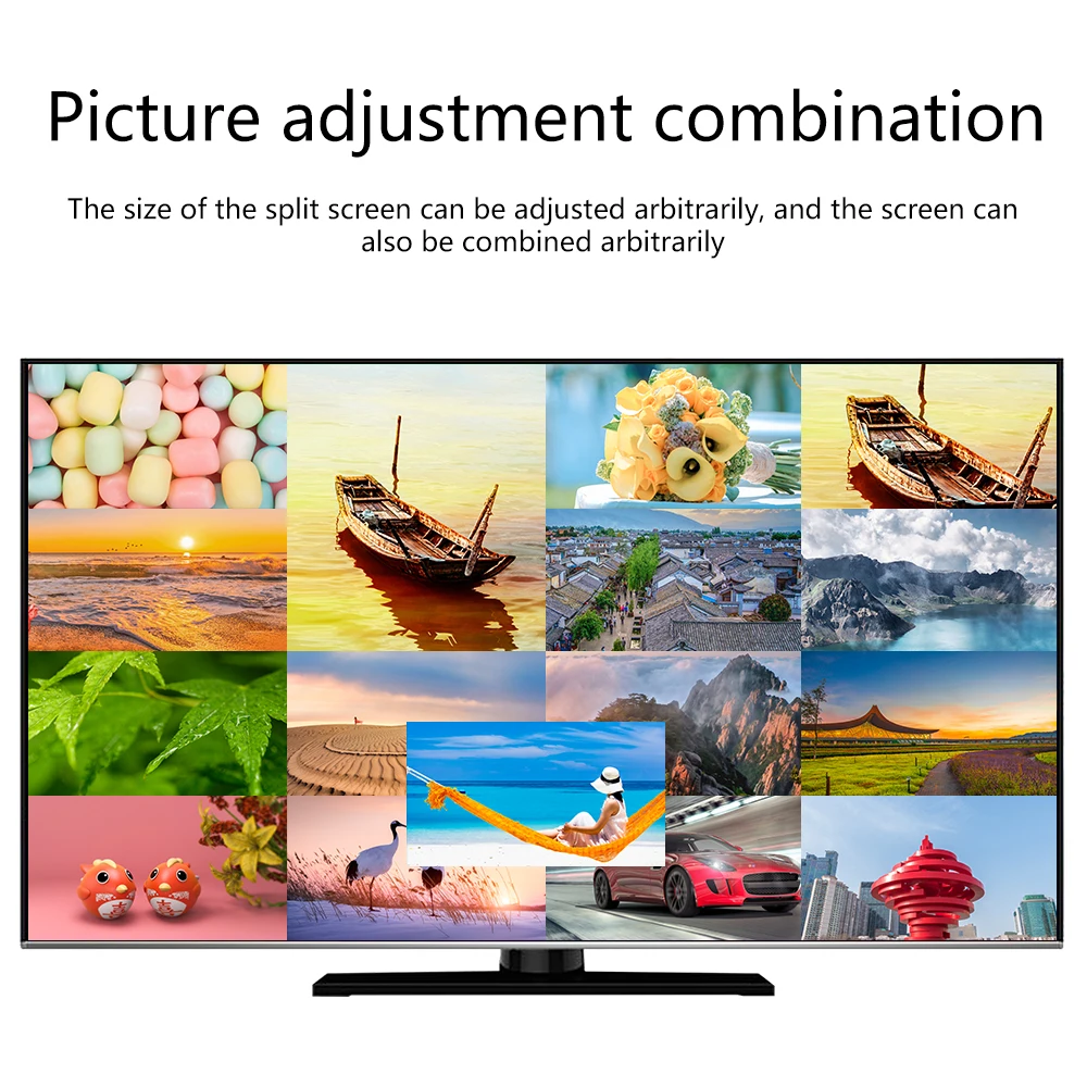 Multi-view Switcher 4K HDMI-compatible Six-View Multi-View Seamless Switcher 16in 2out Switcher Decoding IP Camera  Web Control