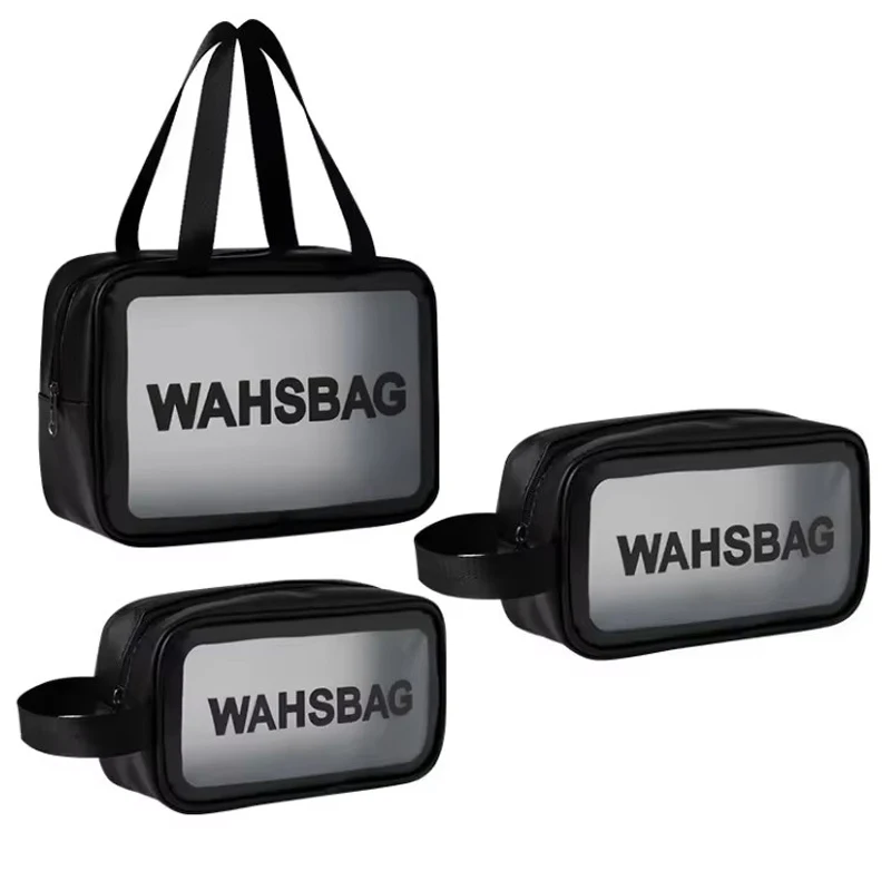 Neue Wasserdichte Kosmetiktasche Tragbare Große Kapazität Transparente Kulturbeutel Reise PVC Peeling Kosmetik Aufbewahrungstasche PU Schwimmtasche