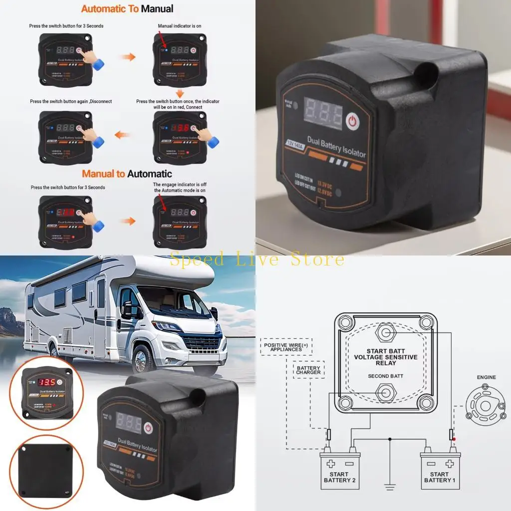 

547C Waterproof Car Relays Setting 12V 140A Double Battery Isolator