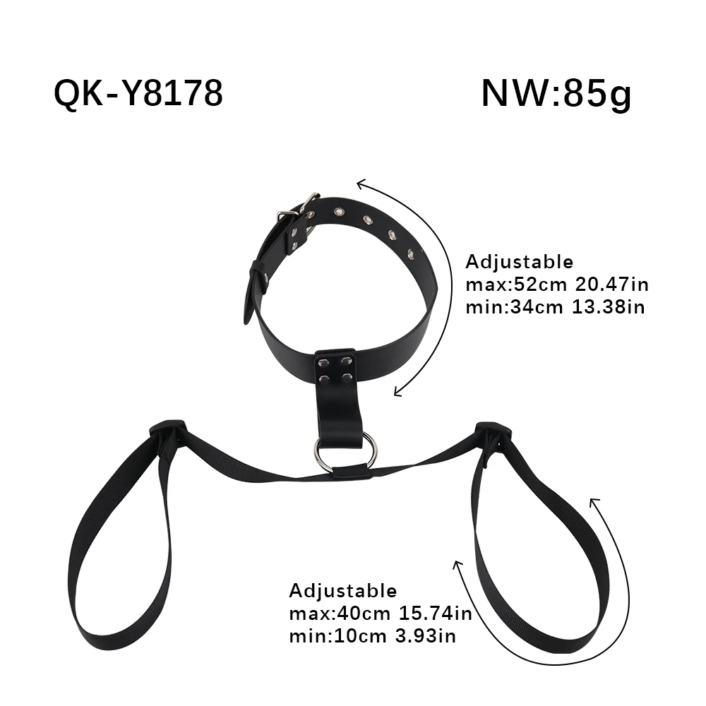 QKKQ ウェアラブルレザー＆ポリエステル製バストベルト、セックスブラストラップオン、バストベルト、チェストバインド、ブレストボンデージ、BDSMゲーム、セクシーアクセサリー