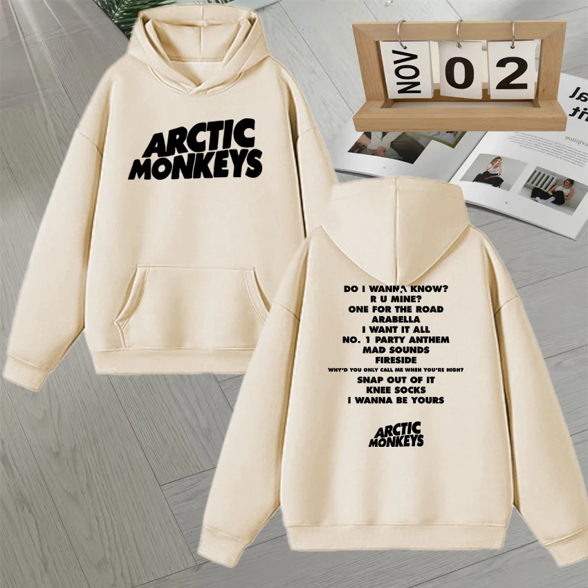 Hot Fashion Rock Band Arctic Monkeys Music Album Hoodies Men Women Long sleeve Fleece Autumn Winter Sweatshirt Unisex Pullover