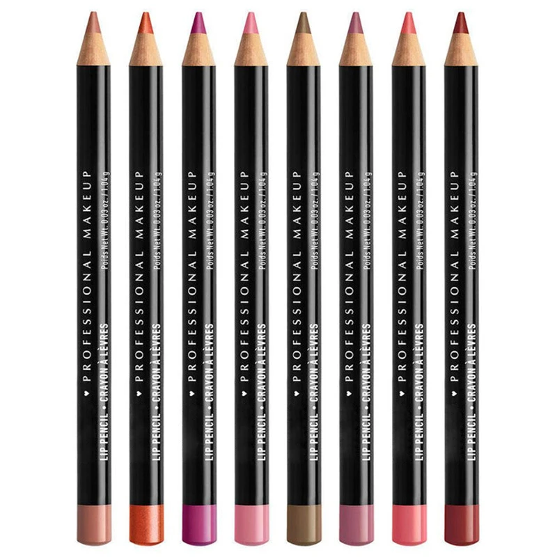 Lápis labial fosco, 11 cores, à prova d'água, batom natural, nude, rosa, contorno profissional, maquiagem de contorno dos lábios