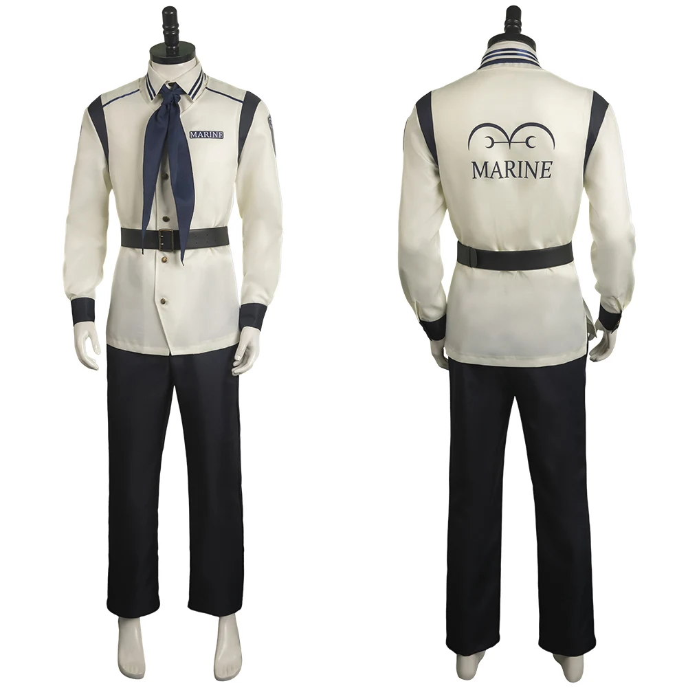 TV Piece Mariner Cosplay Costume Outfit Long Sleeves Uniform Pants Accessories Halloween Carnival Suit For Male Roleplay