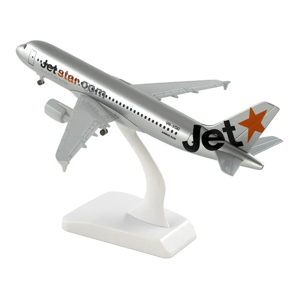 20cm Aircraft Jetstar Airways Airbus A320 with Landing Gear Alloy Airplane for Children Gift Collection Home Decoration view 5