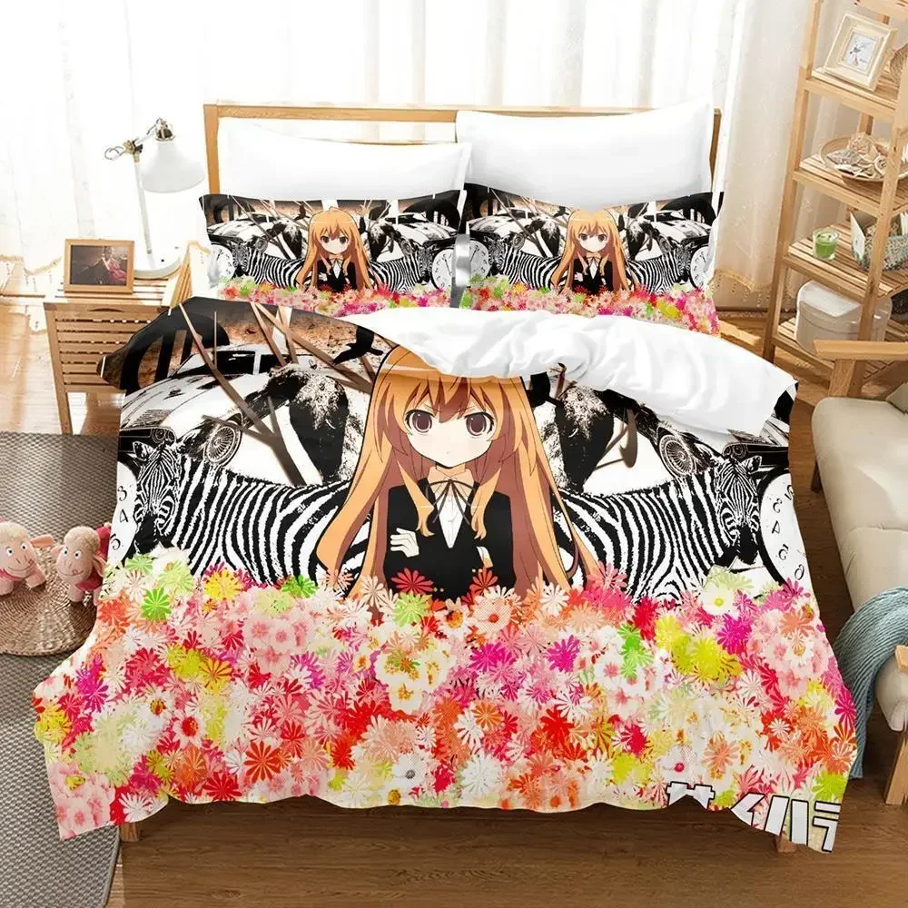 New 3d Print Kawaii Anime Toradora Bedding Set Single Twin Full Queen King Size Bed Set Bedroom Duvet cover Sets Home Textiles