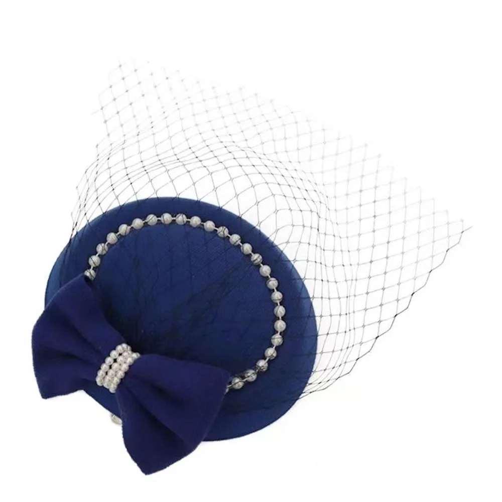 New Women Elegant Fascinator Hat Cocktail Wedding Church Show Party Cosplay Headpiece Mesh Headwear Hair Accessories Best Gift