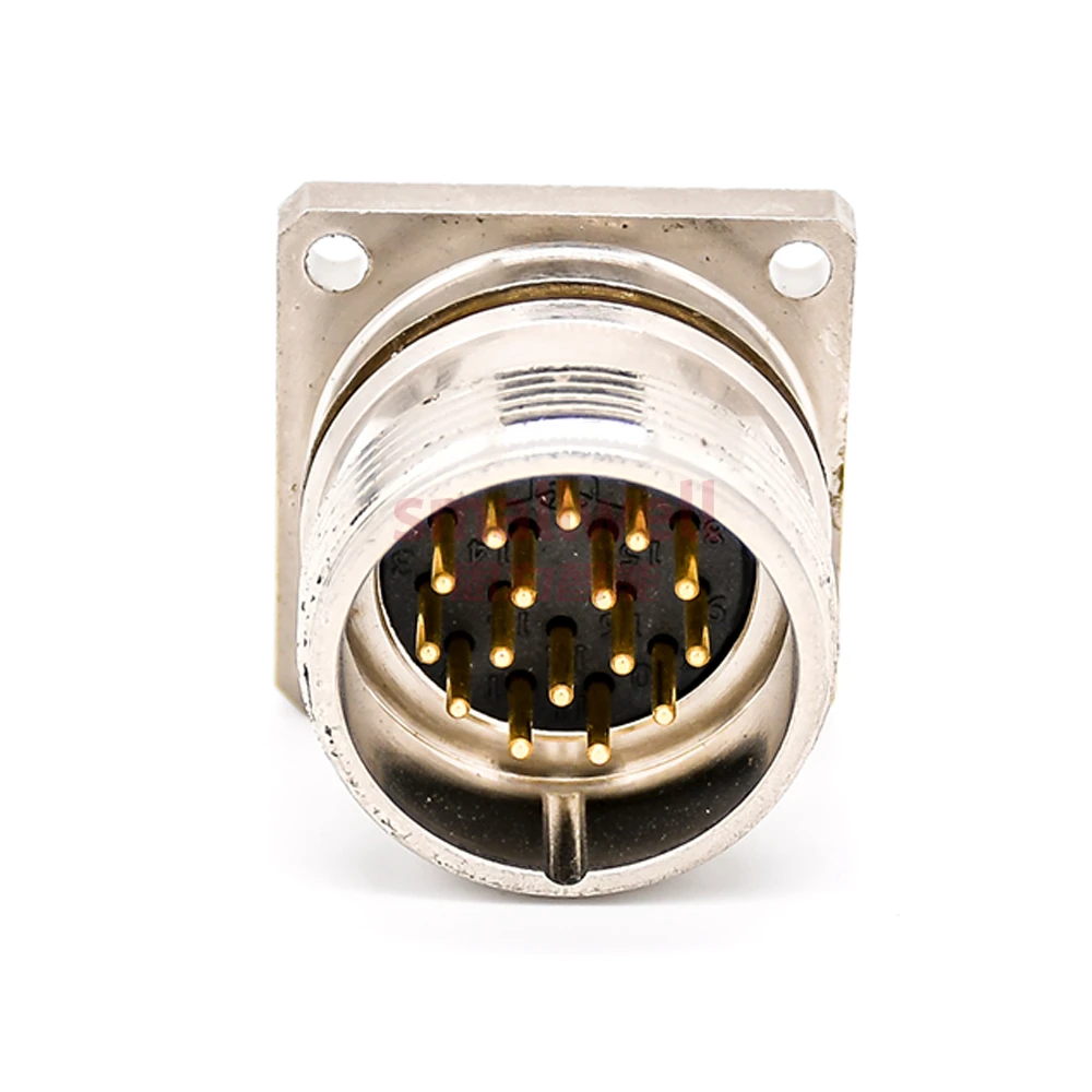 M23 16-Pin Male Connector A-Code, Panel Mount Socket, Solder Cup, Non-Shielded, Industrial Electrical Plug
