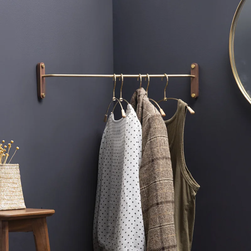 Simple Wall Hanging Single Pole Coat Hanger Bedroom Corner Perforated Storage Rack Multifunctional Bathroom Towel Rack