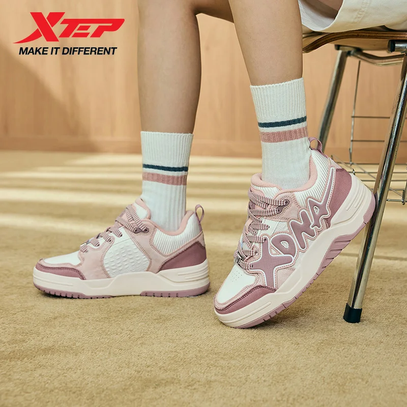 Xtep Oubao Sports Shoes For Women  Winter Rebound Running Shoes Trendy Retro Cushion Sneakers 976418330004