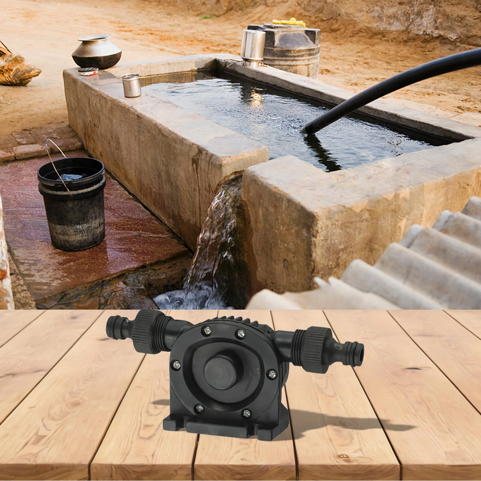 Flood Control Pump Electric Drill Pump Flood Water Management Large Flow Capacity Metal And Plastic Construction
