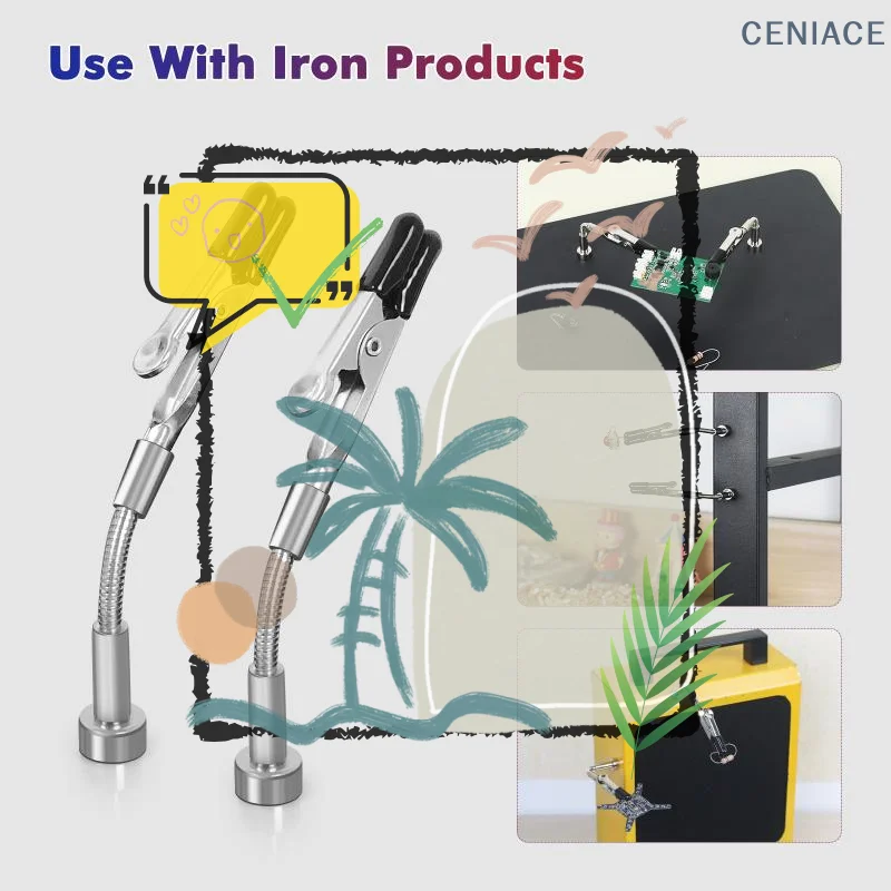 Soldering Helping Hands Magnetic Universal Flexible Arm Welding Assistant PCB Clamp Thir Hand Welding Repair Tools