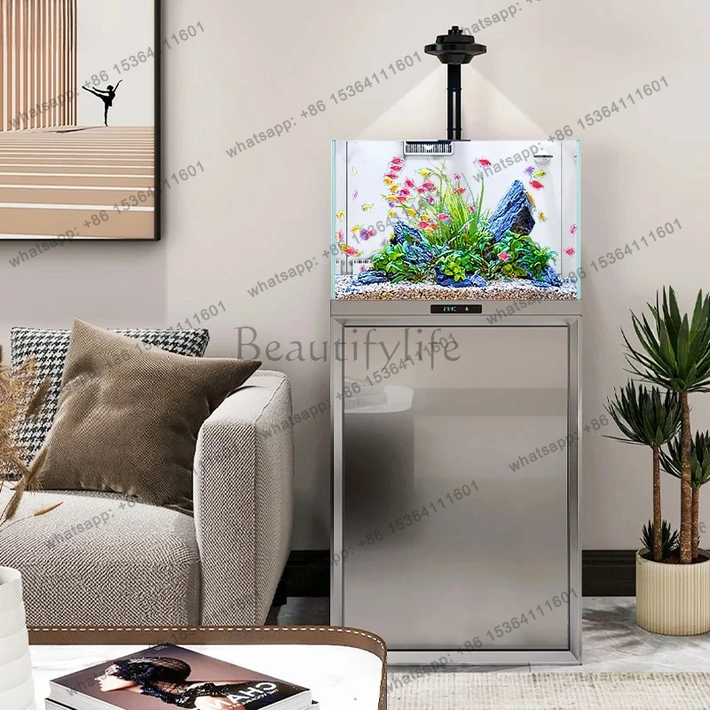 

Ultra-white Glass Intelligent Bottom Filter New Small Stream Tank Aquarium