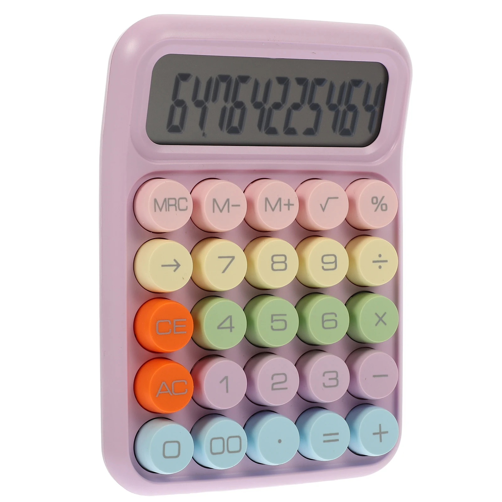 

Cute Desktop Calculator Small Portable Office Calculator For Students Adults Lightweight Abs Lcd Non-Skid Basic Counting