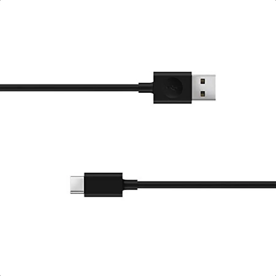 Cabo USB para USBC de 3 pés preto projetado para uso com tablets Fire e dispositivos compatíveis com USBC