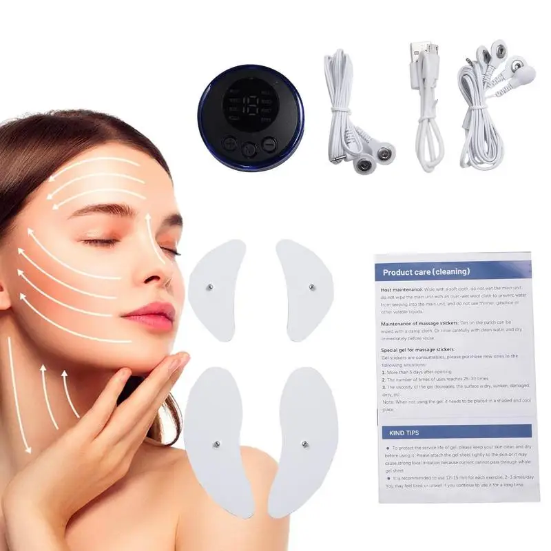 

EMS Facial Massager 8 Modes Face Muscle Stimulator With Patch Pads 19 Levels Of Intensity Microcurrent Stimulator Face Slimming