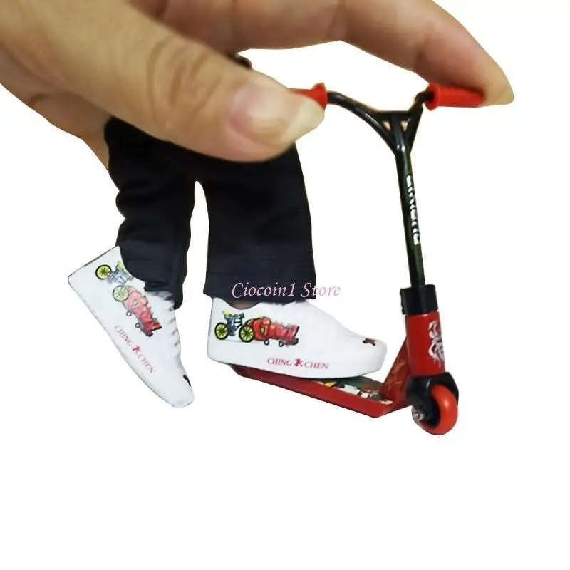 Y1UB مجموعة ألعاب الاصبع الصغيرة للكبار الأطفال لوح تزلج/دراجة الاصبع مصغرة فنجر سكوتر لعبة لعبة المراهقين لعبة جديدة