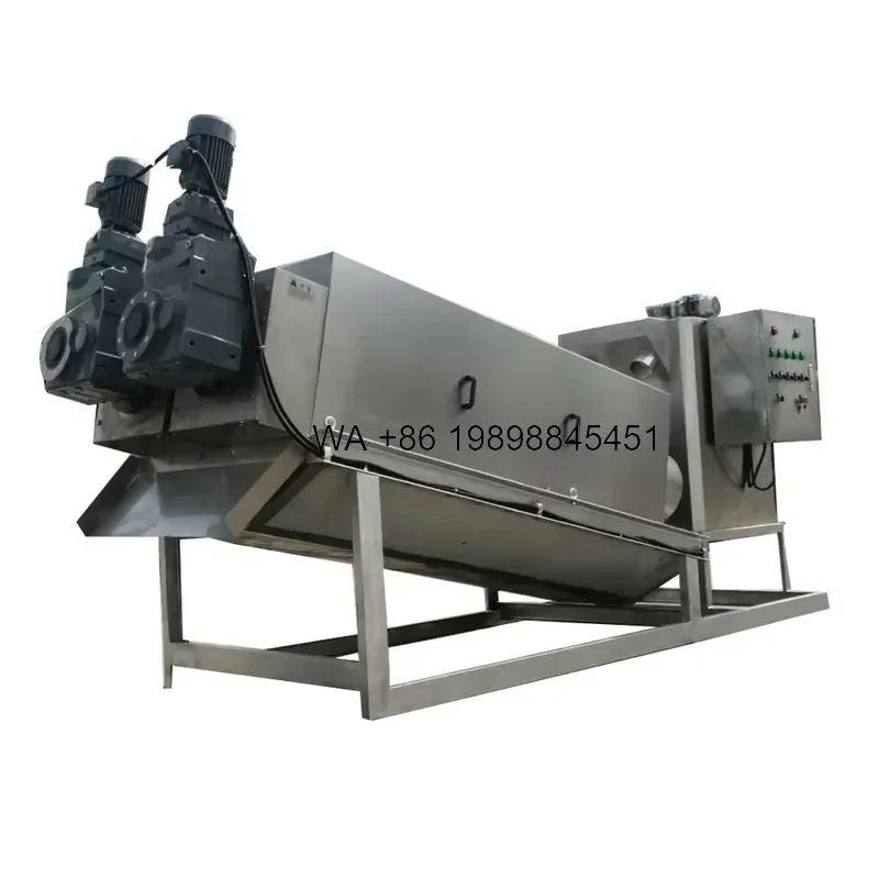 Wmwmnu Factory Price Automatic Sludge Dewatering Multi-disk Screw Press Sludge Dehydrator for Sewage Sludge Treatment