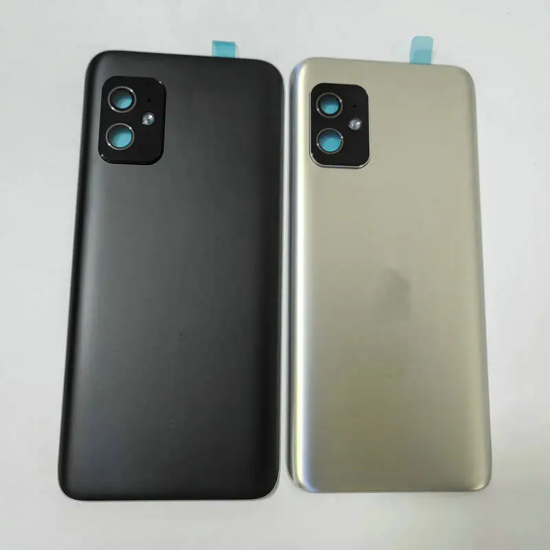 Para asus zenfone 8 zs590ks original porta traseira habitação capa de bateria com substituição da lente da câmera