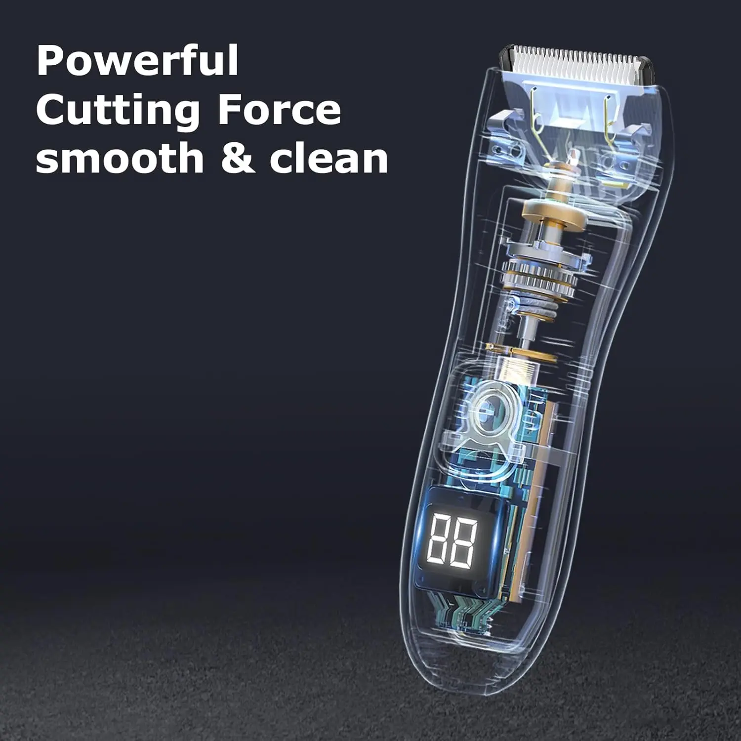 ENSSU Men's Body Hair Trimmer, Electric Groin Pubic Groomer, Waterproof Ceramic Blade, LCD Display, Men's Grooming Kit view 6