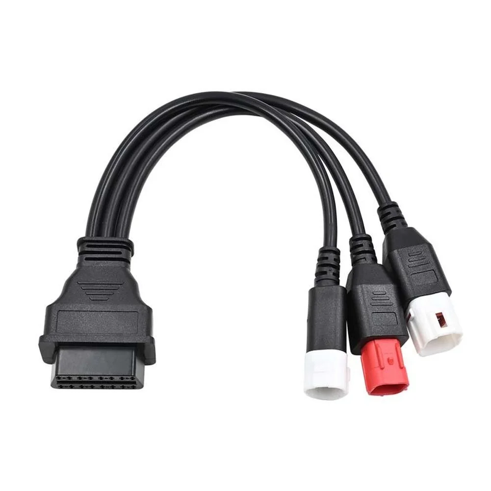 For OBD2 Adapter Cable for Motorbike Connects 3pin 4pin 6pin Diagnostic Connectors to Standard 16pin For OBD2 Interface