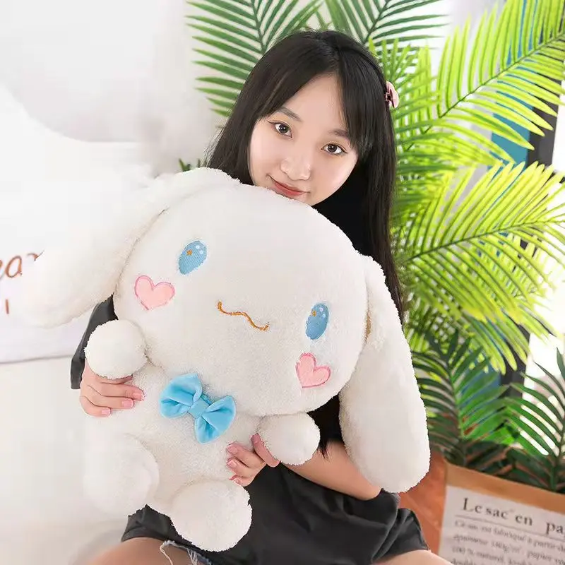 Cute Sanrio Cinnamoroll peluche ripiene cuscino adorabile peluche Comfort bambole morbide regalo di compleanno per bambini Cartoon Anime Toy