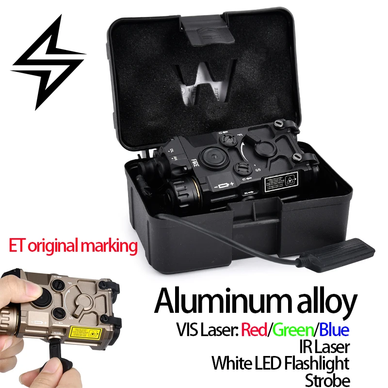 

Тактический лазерный прицел OGL (красный/зеленый) с ИК-лазером, белым светодиодным стробоскопом, креплением на планку Пикатинни, выносной кнопкой-переключателем, оригинальная маркировка