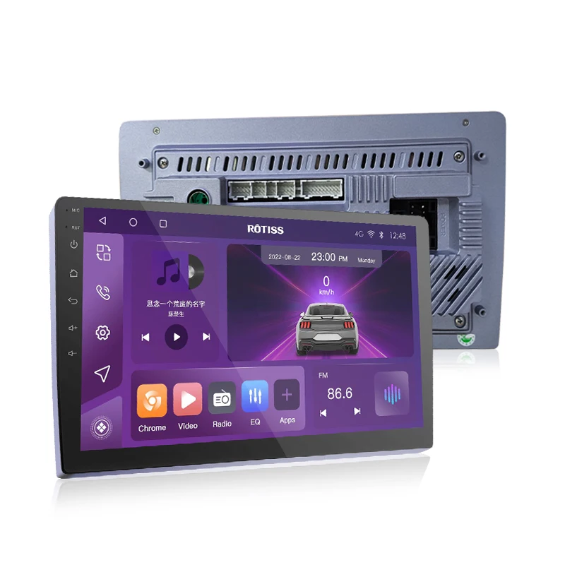 ROTISS Radio Android 15 Car Display 6GB 128GB Radio Para Carro Android Car DVD Player Support 360 Camera Pantalla Carplay