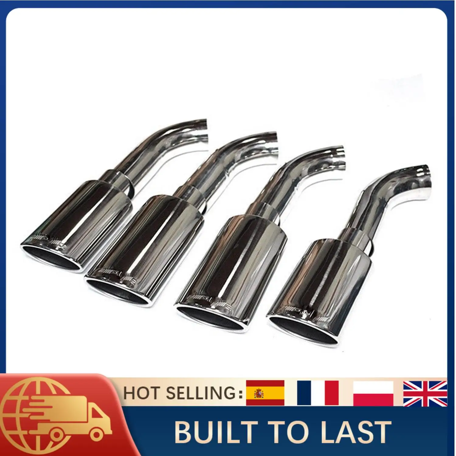 8PC Exhaust Tips For Mercedes Benz G Class W464 G500 G550 G63 2016-2019 304 Stainless Steel Muffler Tail Pipe Tips Car