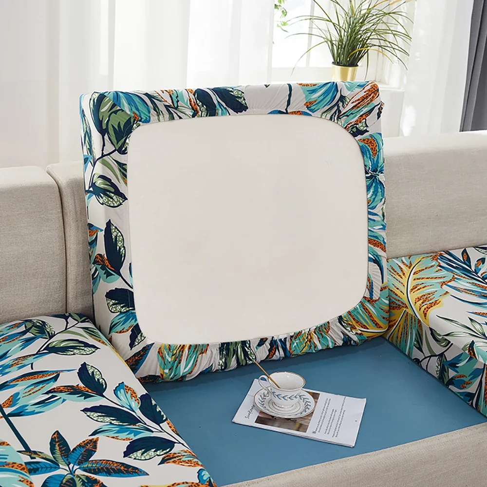 Printed Sofa Seat Cover Stretch Spandex Sofa Slipcover Anti-dust L-Shaped Sofa Cushion Cover Living Room Furniture Protector