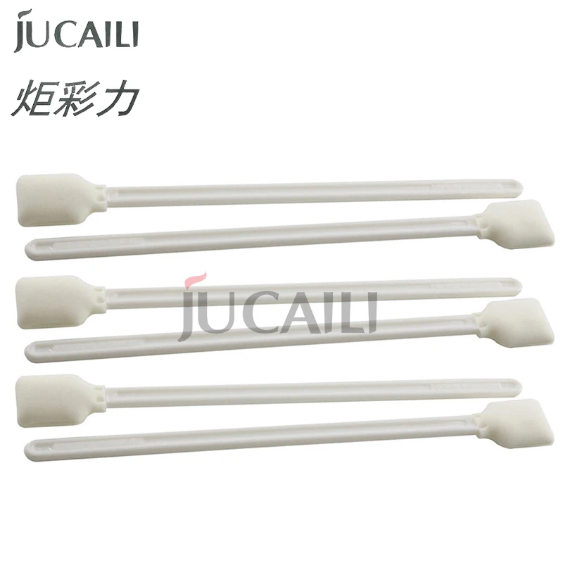 JCL 200pcs Clean Swab Stick Sponge Foam Tipped for Miamki JV5 CJV150 JHF Solvent UV Printer DX4 DX5 DX7 TX800 XP600 Print Head