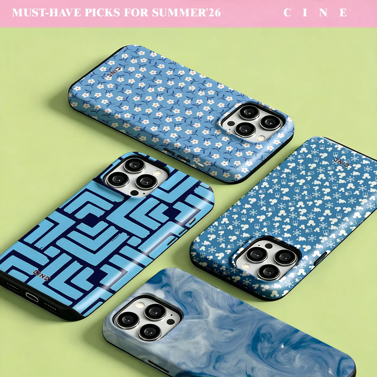Blue Marble Swirl Phone Case for iPhone 18 17 16 15 14 13 12 Pro Max Plus Air Magnetic Double-layer Back Cover