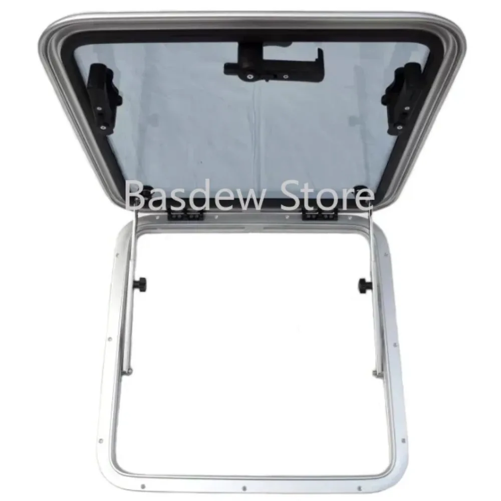 With Tempered Glass For Marine Boat Window    Marine Anodized Aluminum Square Hatch Porthole