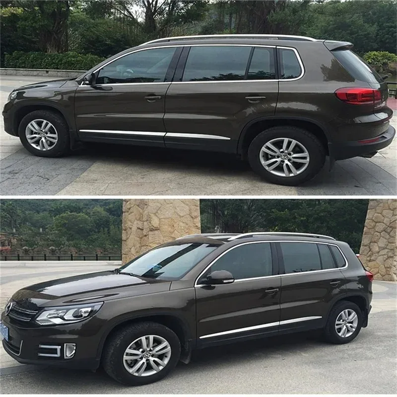 Car Accessories  2010 2011 2012 2013 2014 2015 2016 For Volkswagen Tiguan Body door side anti-collision decorative bright strip